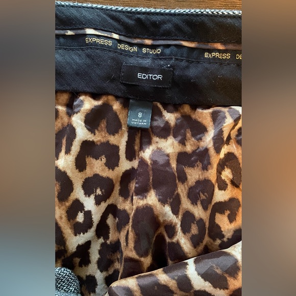 🦊Express Editor pant. Tweed black and white. New with tags. Satin lined. - Picture 4 of 15